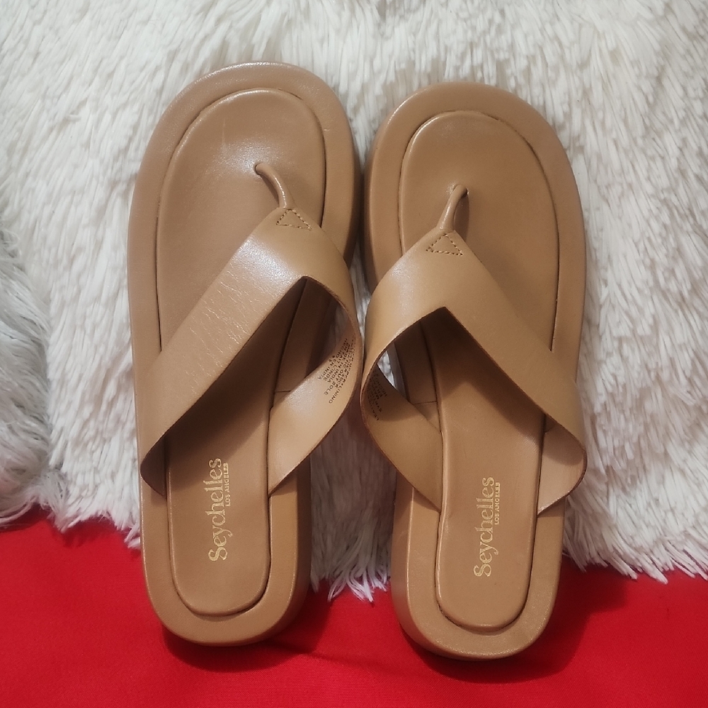 Seychelles Nautical Leather Women's Brown Sandals - Picture 2 of 8